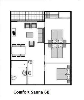 Plattegrond Comfort Sauna 6B